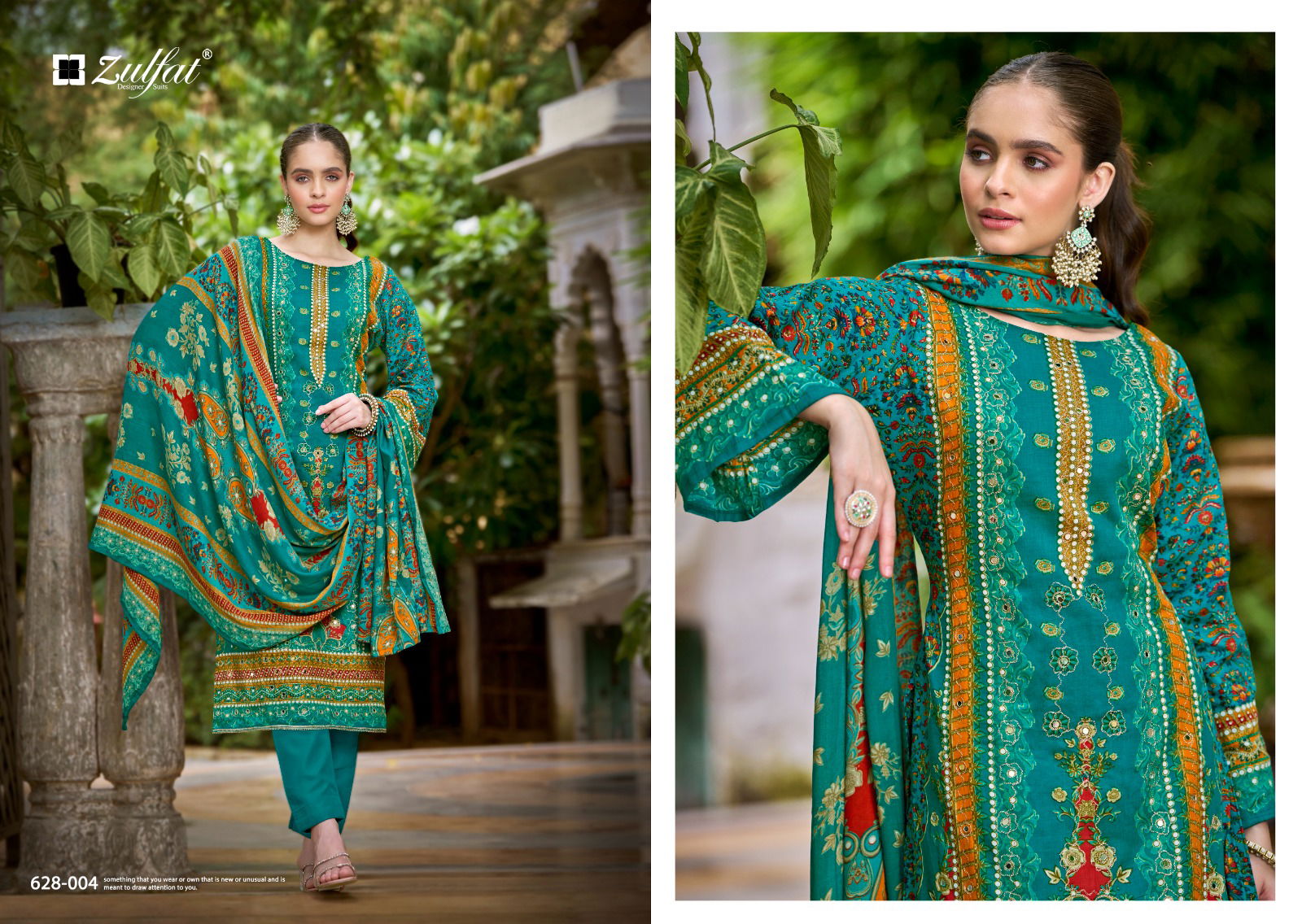 Shifaa By Zulfat Jam Cotton Printed Dress Material Orders In India